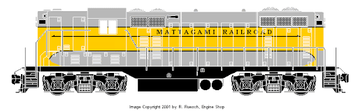 N Scale - Life-Like - 111007 - Engine, Diesel, GP7 - Mattagami - 168