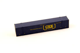 N Scale - Kato USA - 80054C - Container, 53 Foot, Corrugated - CSX Transportation - 2-Pack