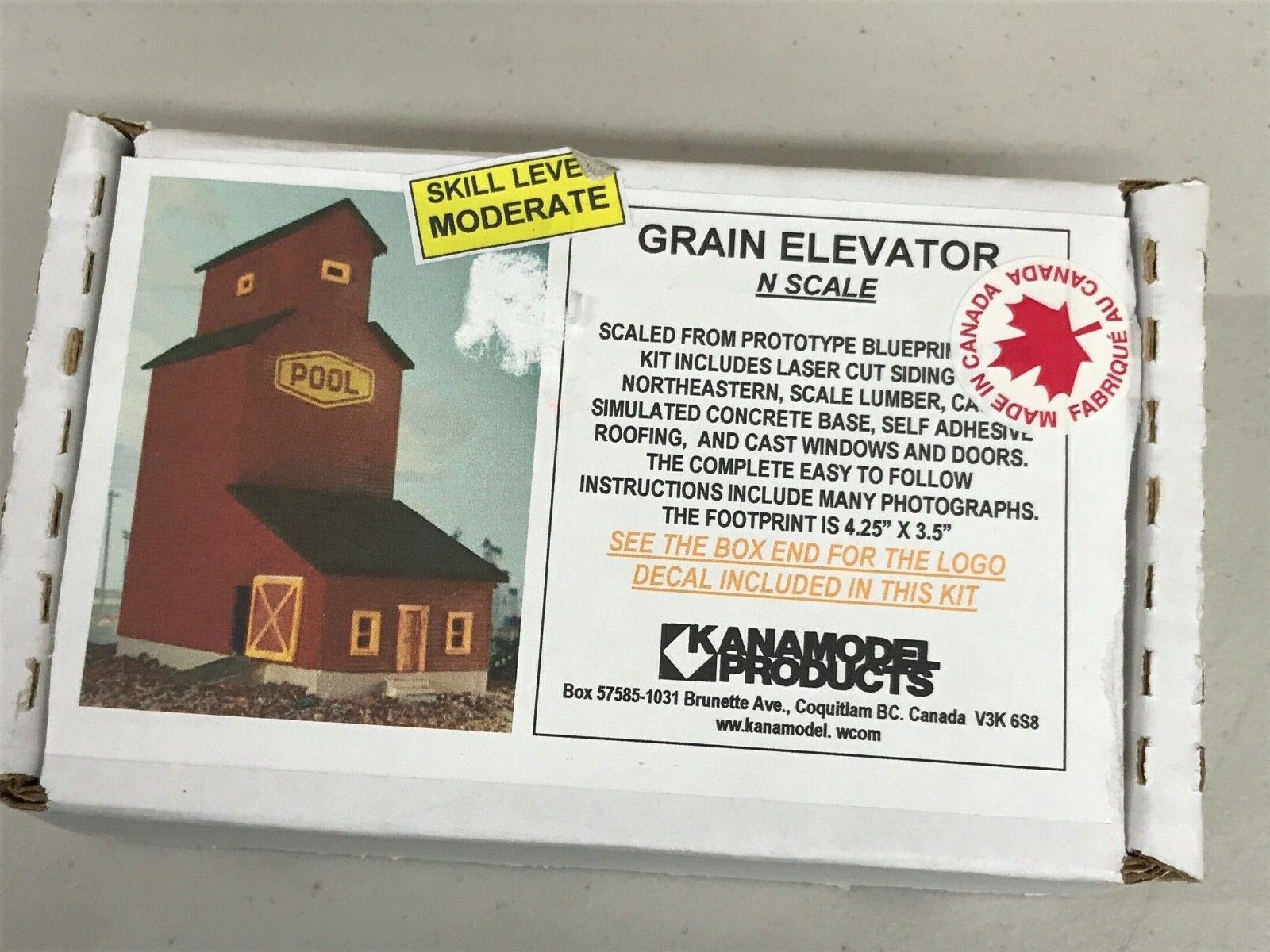 N Scale - KanaModel - 6019 - Grain Elevator - Manitoba Government