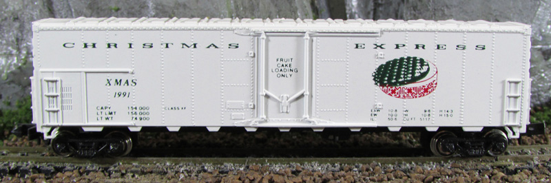 N Scale - Con-Cor - 0001-008713 - Reefer, 50 Foot, Mechanical - Merry Christmas - 1991