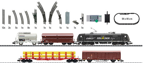 N Scale - Minitrix - 11123 - Mixed Freight Consist, Europe Epoch VI - Various - 185 545-1
