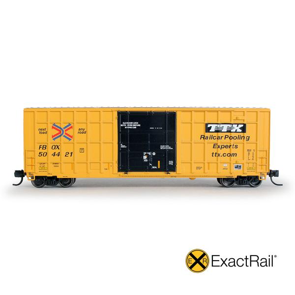 N Scale - ExactRail - EN-50701-51 - Boxcar, 50 Foot, Trinity 6275 Plug Door - TTX Company - 504444