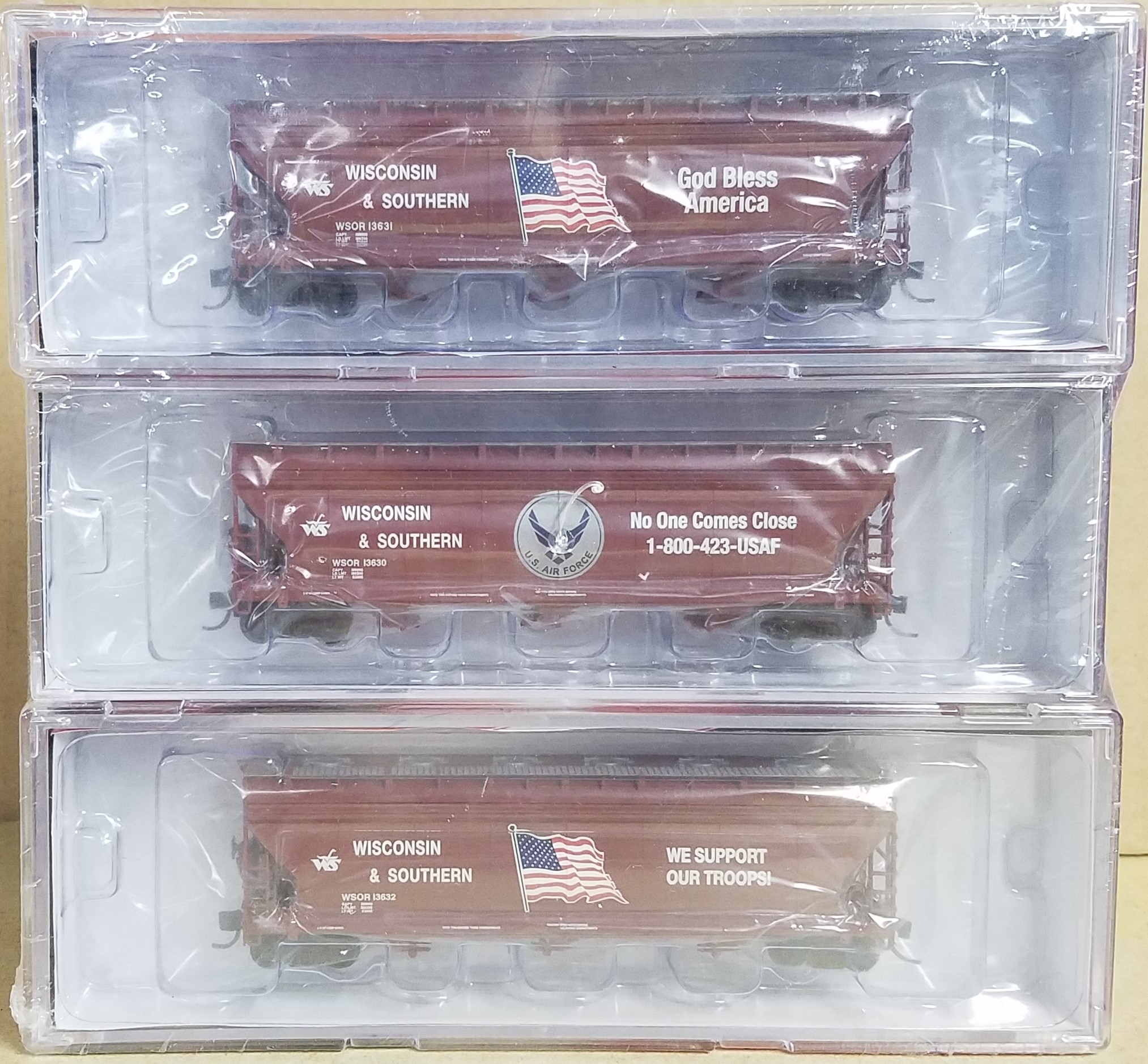 N Scale - InterMountain - NSE INT 13-59 - Covered Hopper, 3-Bay, ACF 4650 - Wisconsin & Southern - 3-Pack