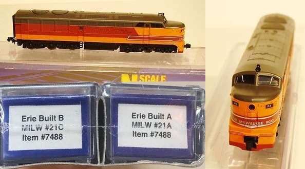 N Scale - Life-Like - 7488 - Locomotive, Diesel, Fairbanks Morse, Erie-Built - Milwaukee Road - 21A, 21C