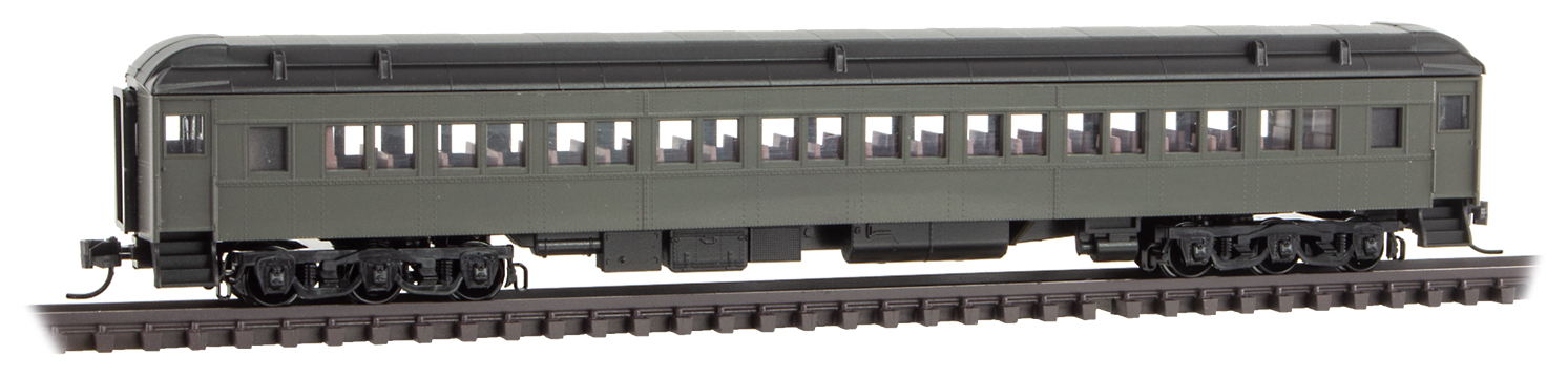 N Scale - Micro-Trains - 145 00 001 - Passenger Car, Heavyweight, Pullman, Paired Window Coach - Painted/Unlettered