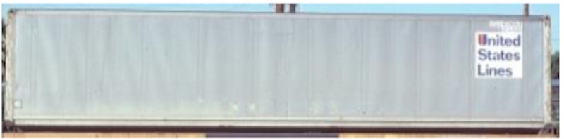 N Scale - Deluxe Innovations - 2121 - Container, 40 Foot, Smoothside, Dry - United States Lines - 2-Pack