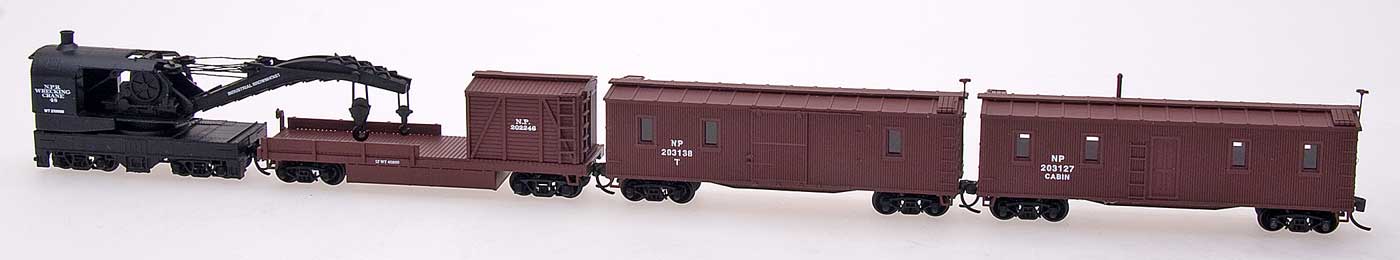 N Scale - InterMountain - T650415 - Maintenance of Way Equipment, North American, Transition Era - Northern Pacific - 4-Pack