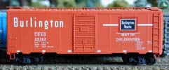 N Scale - Deluxe Innovations - 141113 - Boxcar, 40 Foot, AAR 1944 - Burlington Route - 39400 39328 39417