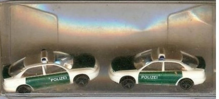 N Scale - Rietze - 16004 - Automobile, Audi, A4 - Police Dept - 2-Pack