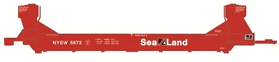 N Scale - Squeak N Products - 0045 - Container Car, Articulated Well, Gunderson Twin-Stack - Sealand - 6872