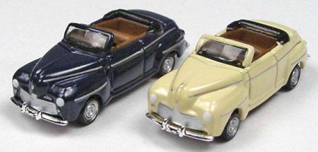 N Scale - Classic Metal Works - 50201 - Automobile, Ford, 1941-1948 - Painted/Unlettered - 1948 Ford Convertible 2 door