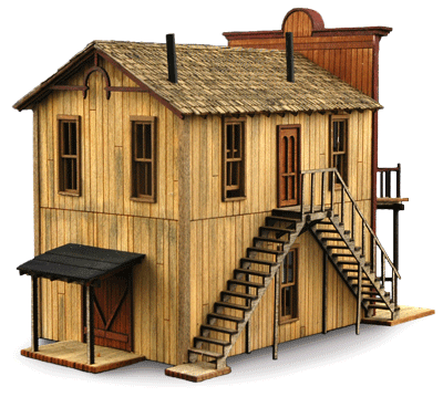 N Scale - Wild West Scale Model Builders - 114 - Commercial Structures
