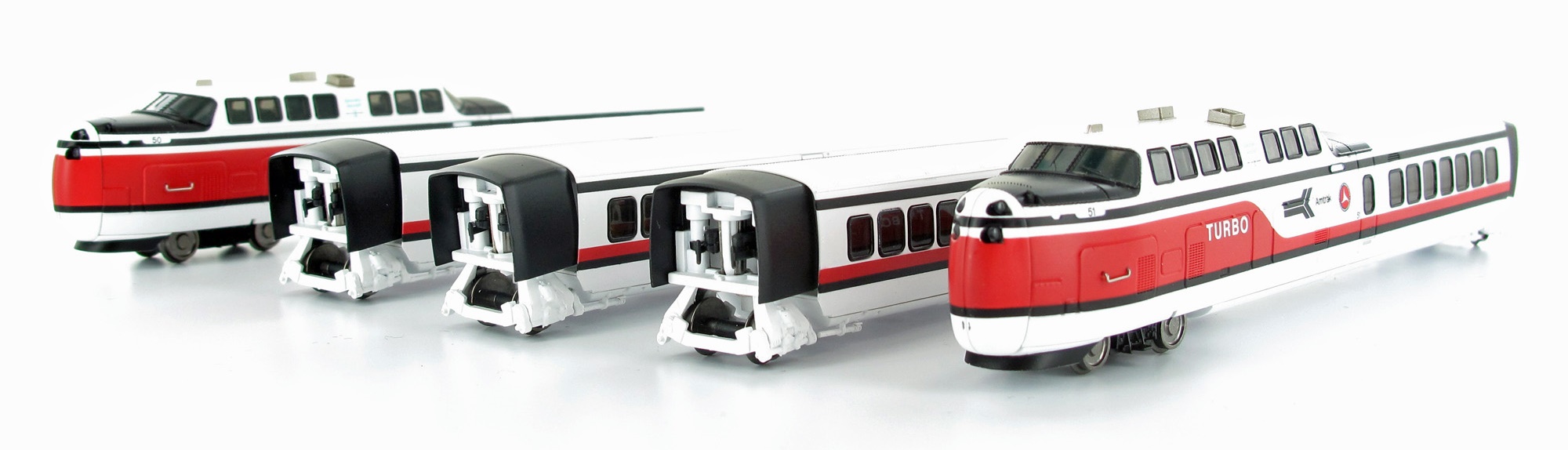 N Scale - Rapido Trains - 520003 - Passenger Train, TurboTrain - Amtrak