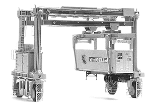 N Scale - GHQ Models - 50001 - MI-Jack Translift Straddle Crane - Painted/Unlettered