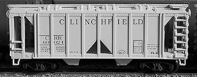 N Scale - Deluxe Innovations - Covered Hopper, 2-Bay, ACF 36 Foot - Clinchfield - 60024