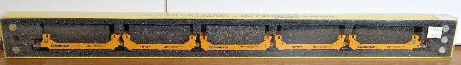 N Scale - Deluxe Innovations - 15030A - Container Car, Articulated Well, Gunderson Twin-Stack - Burlington Northern - 63241