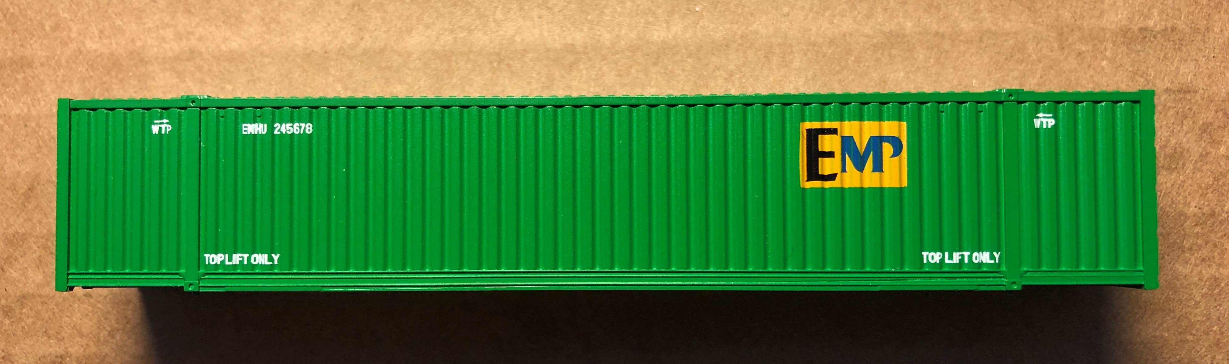 N Scale - Kato USA - 80054B - Container, 53 Foot, Corrugated - EMP - 2-Pack