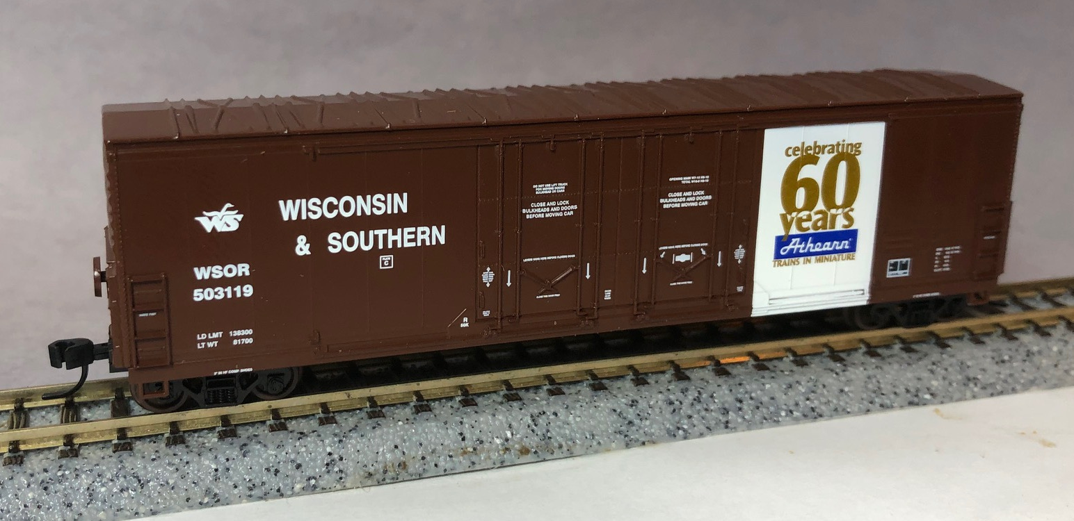 N Scale - Fox Valley - 8911 - Boxcar, 53 Foot, Evans Double Plug Door - Wisconsin & Southern - 503119