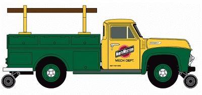 N Scale - Classic Metal Works - 50307 - Truck, Ford F-Series - Chicago & North Western - 1954 Ford F-350 Hi-Rail