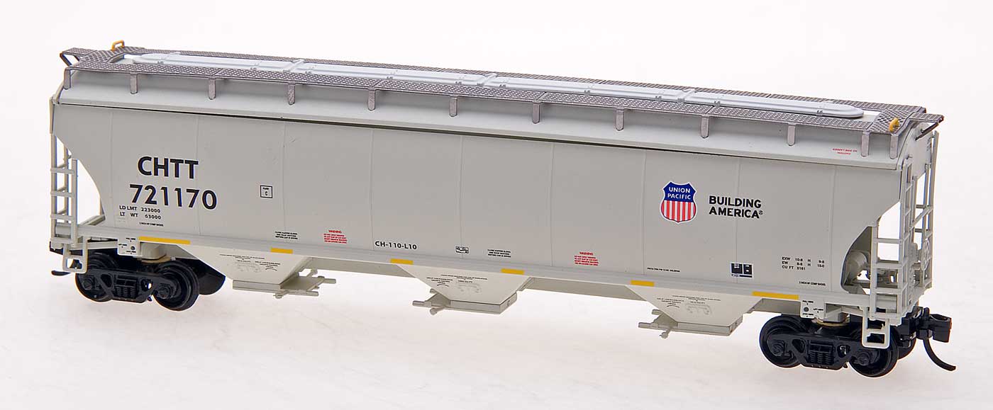 N Scale - InterMountain - 67239-06 - Covered Hopper, 3-Bay, Trinity 5161 - Union Pacific - 721317