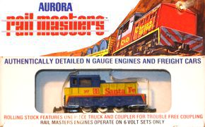 N Scale - Aurora Rail Masters - 5470-100B - Locomotive, Diesel, Plymouth WDT - Santa Fe - 317