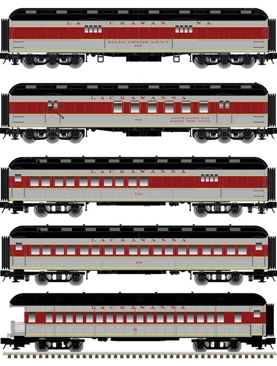 N Scale Atlas 50 005 128 Passenger Car, Heavyweight, ACF Co...