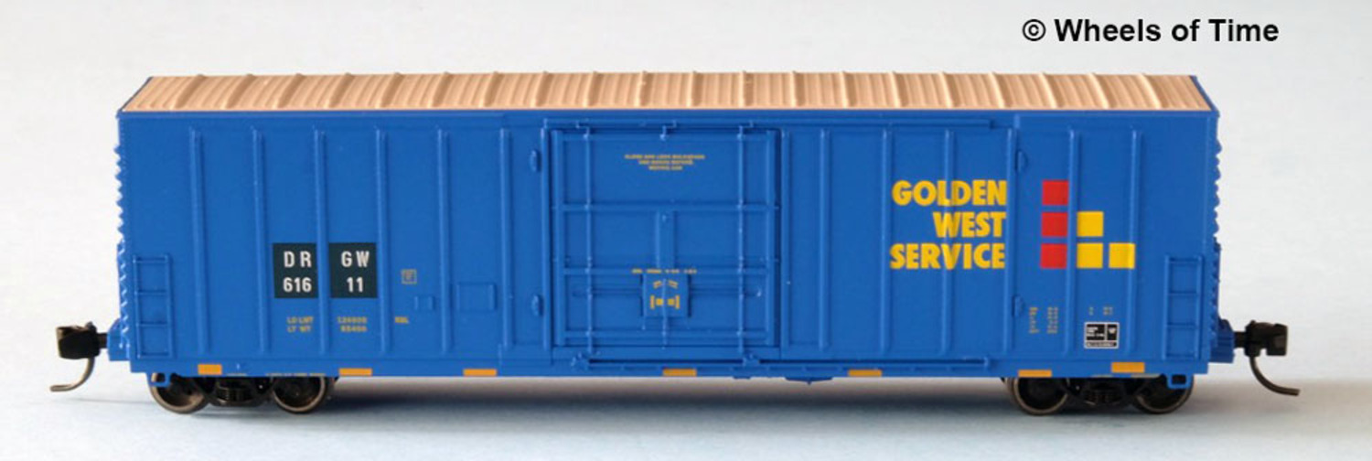 N Scale - Wheels of Time - 61193 - Boxcar, 50 Foot, PC&F Insulated - Golden West Service - 61672