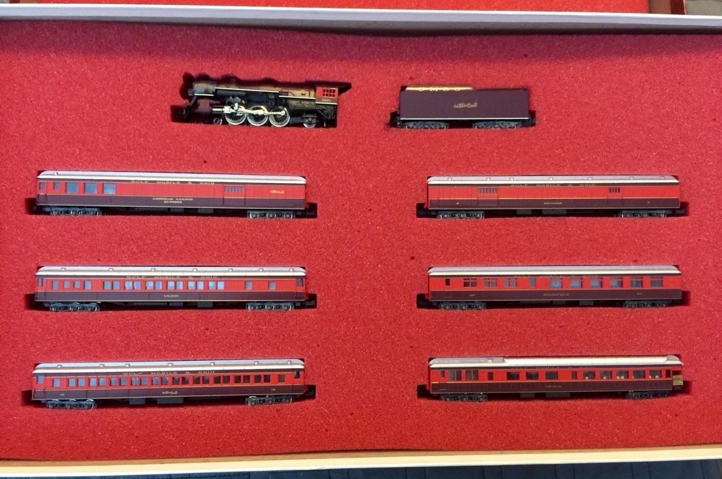 N Scale - Con-Cor - 0001-004306 - Passenger Train, Steam, North American, Transition - Gulf Mobile & Ohio - 7-Unit