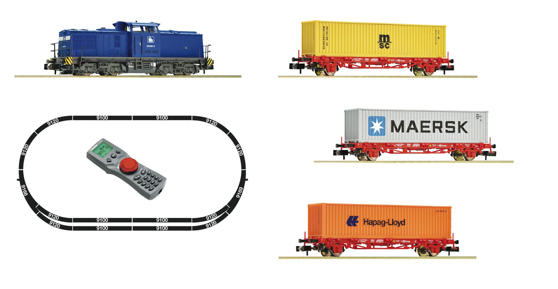 N Scale - Fleischmann - 931882 - Freight Train, Diesel, Europe, Epoch VI - Pressnitztalbahn - 4-Pack