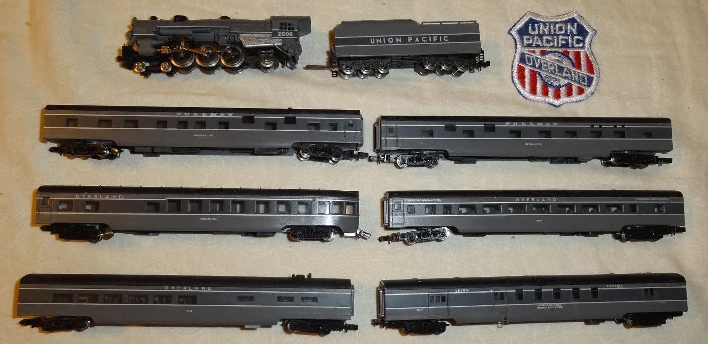N Scale - Con-Cor - Limited Edition Set # 4 - Passenger Train, Steam, North American, Transition - Union Pacific - 7-Unit