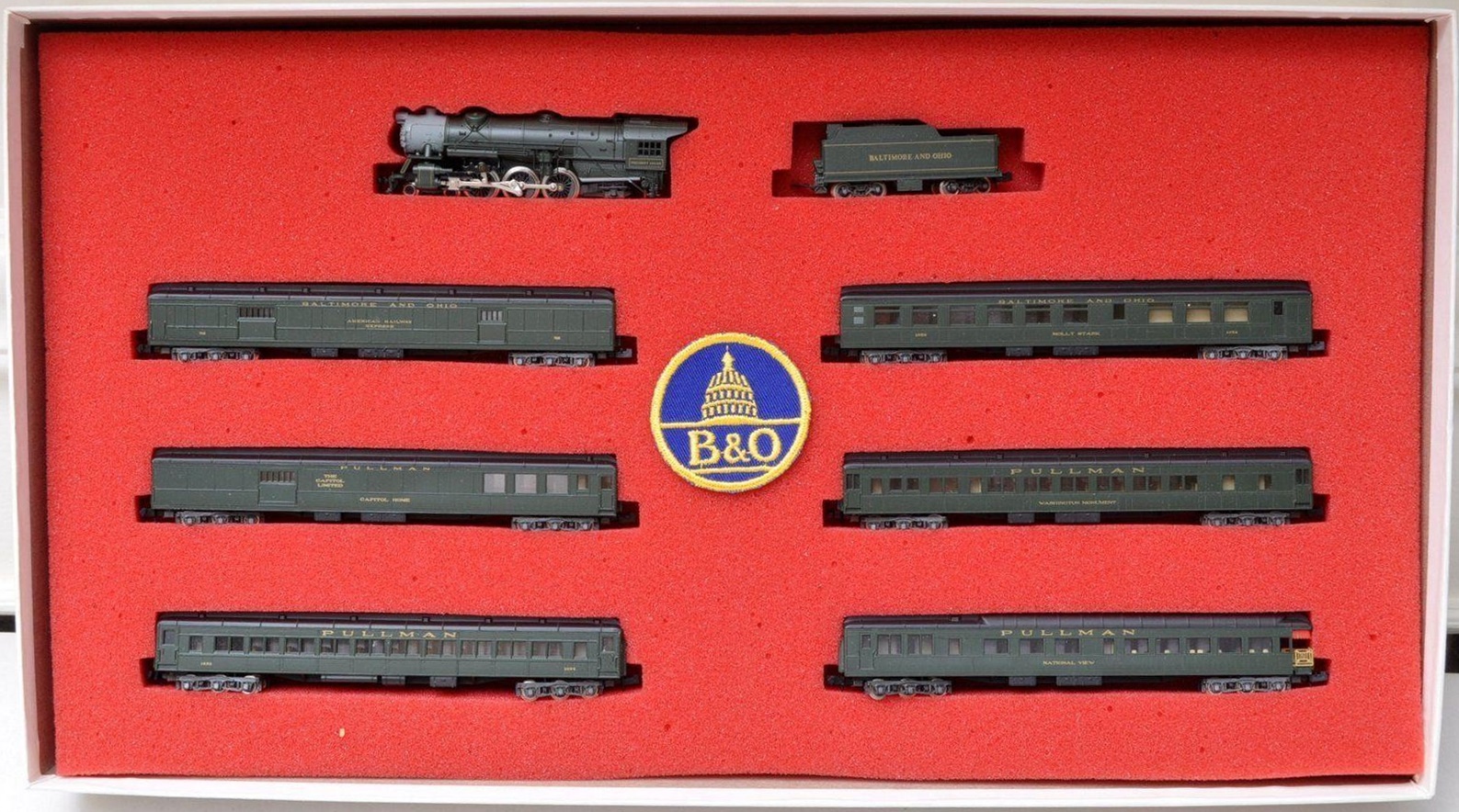 N Scale - Con-Cor - Limited Edition Set # 9 - Passenger Train, Steam, North American, Transition - Baltimore & Ohio - 7-Unit