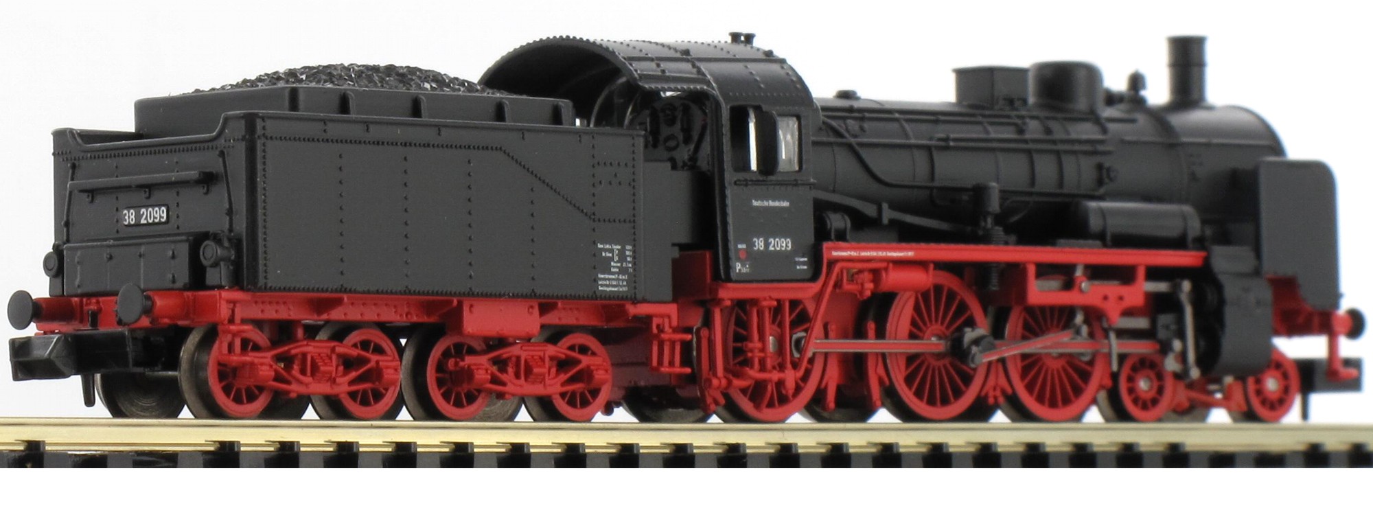 N Scale - Minitrix - 12420 - Locomotive, Steam, 4-6-0, Prussian P 8 - Deutsche Bundesbahn - 38 2099