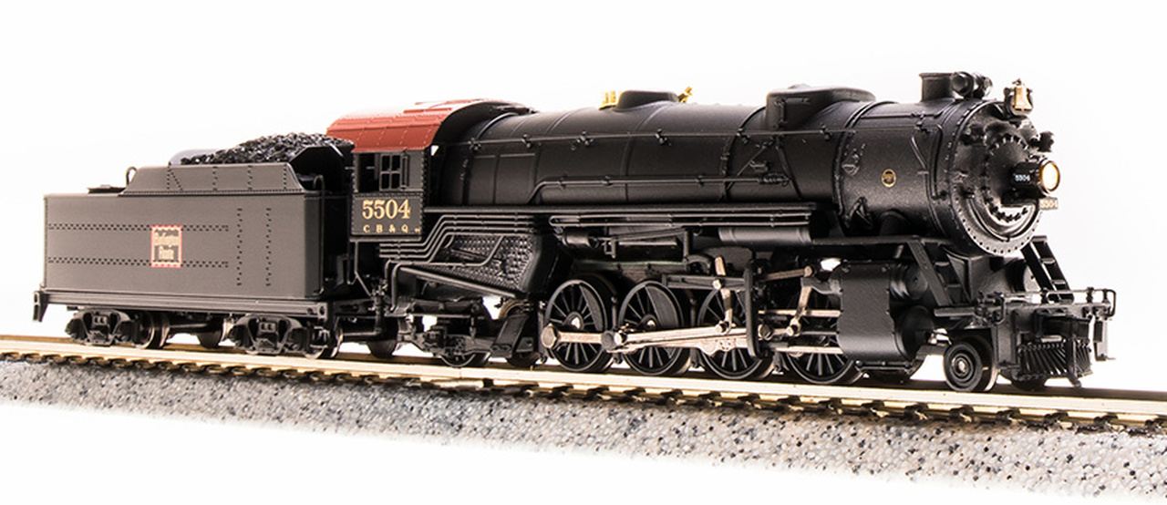 N Scale - Broadway Limited - 5702 - Locomotive, Steam, 2-8-2 Heavy Mikado - Burlington Route - 5504