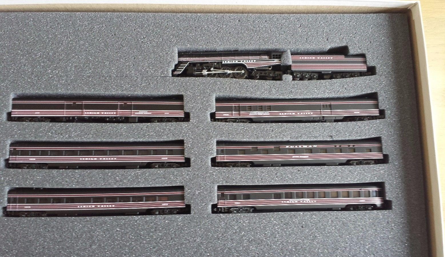 N Scale - Con-Cor - Limited Edition Set #40bis / 8522 - Passenger Train, Steam, North American, Transition - Lehigh Valley - 7-Unit