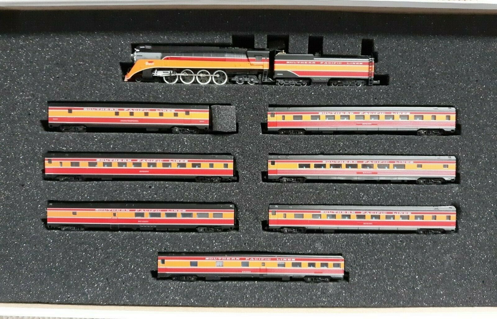 N Scale - Con-Cor - Limited Edition Set #41 / 8523 - Passenger Train, Steam, North American, Transition - Southern Pacific - 8-Unit