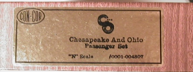 N Scale - Con-Cor - 0001-004807 - Passenger Train, Diesel, North American, Transition Era - Chesapeake & Ohio - 8-Unit