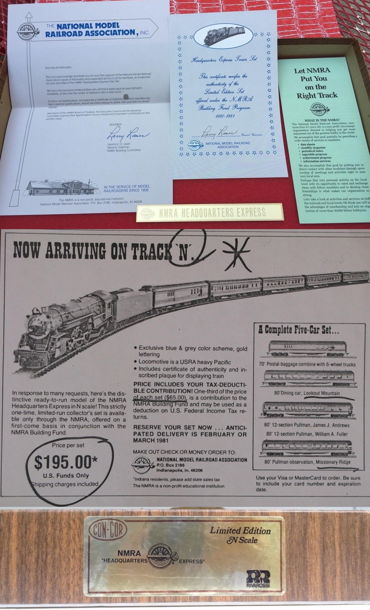 N Scale - Con-Cor - Limited Edition Set NMRA - Passenger Train, Steam, North American, Transition - NMRA - 6-Unit
