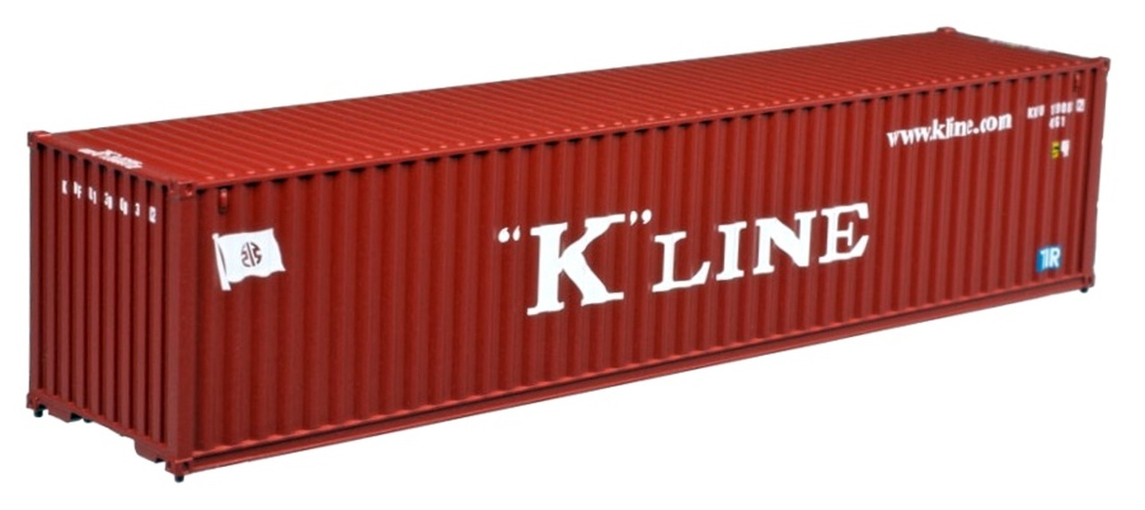 N Scale - Atlas - 50 004 163 - Container, 40 Foot, Corrugated, Dry - K Line - 3-Pack
