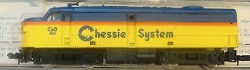 N Scale - Model Power - 7535 - Locomotive, Diesel, Alco FA/FB - Chessie System - 4142