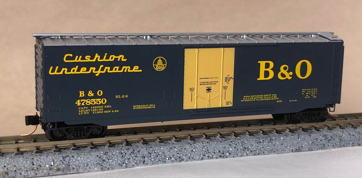N Scale - Micro-Trains - NSC 04-11 - Boxcar, 50 Foot, Steel, Plug Door - Baltimore & Ohio - 478550