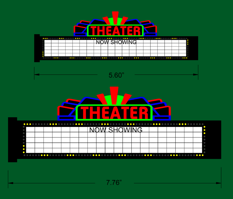 N Scale - Miller Engineering - 1182 - Structure, Billboard - Painted/Lettered - Theater Marquee
