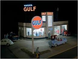 N Scale - Miller Engineering - N-931 - Commercial Structures - Gulf Gas Station Lighting Kit