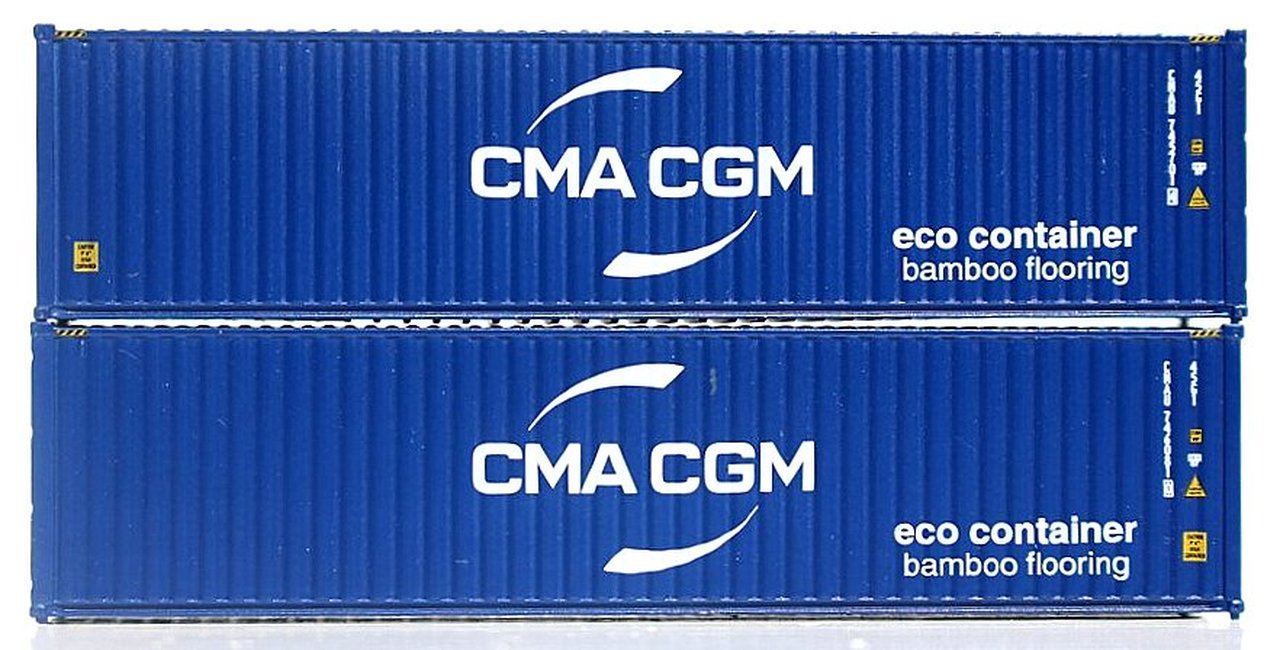 Details about   Jacksonville Terminal N Scale CMA CGM 40' Corrugated Side Containers