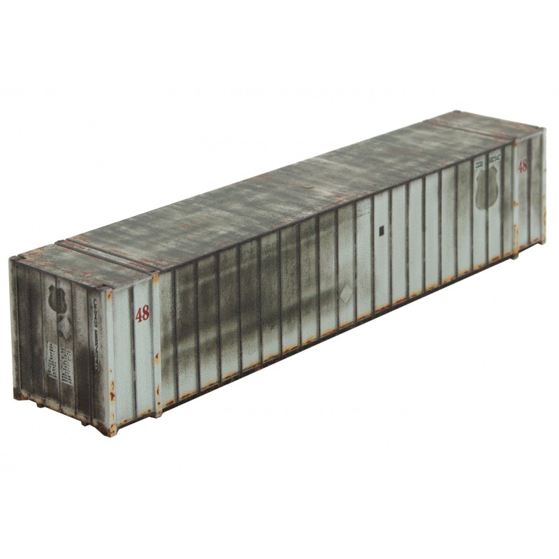 Micro-Trains MTL N-Scale 48' Ribbed Side Shipping Container CSX/Ex-UP Weathered 