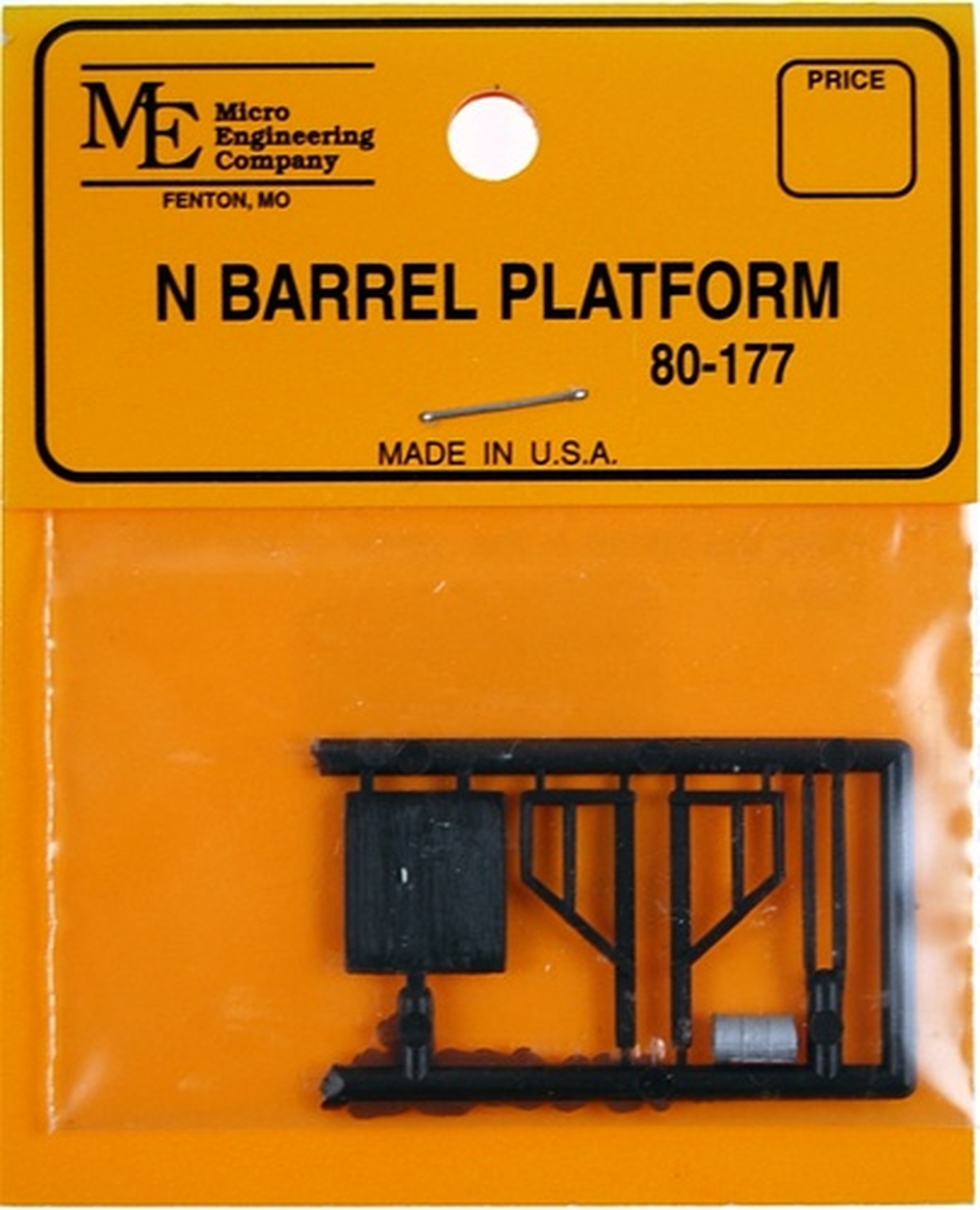 N Scale - Micro Engineering - 80-177 - Barrel Platform with Barrel - Undecorated