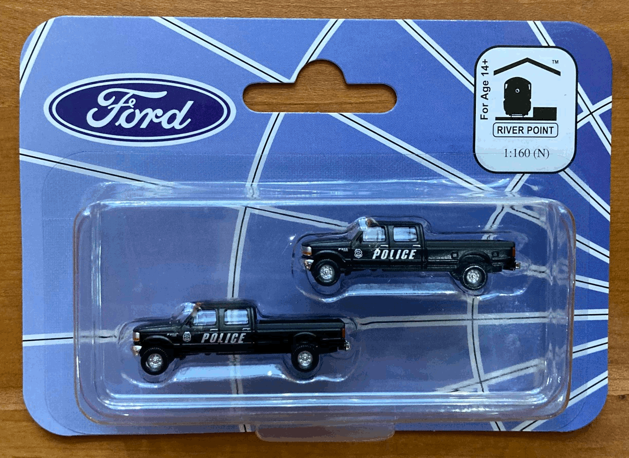 N Scale - River Point - N36-L657.17 - Truck, Ford F-Series - Police Dept - 2-Pack