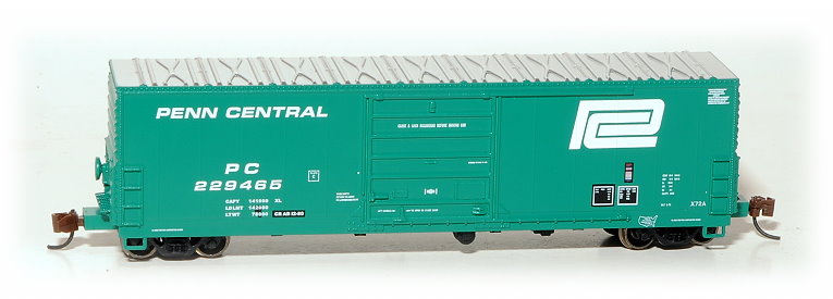 N Scale - Eastern Seaboard Models - 228103 - Boxcar, 50 Foot, X72 - Penn Central - 229465