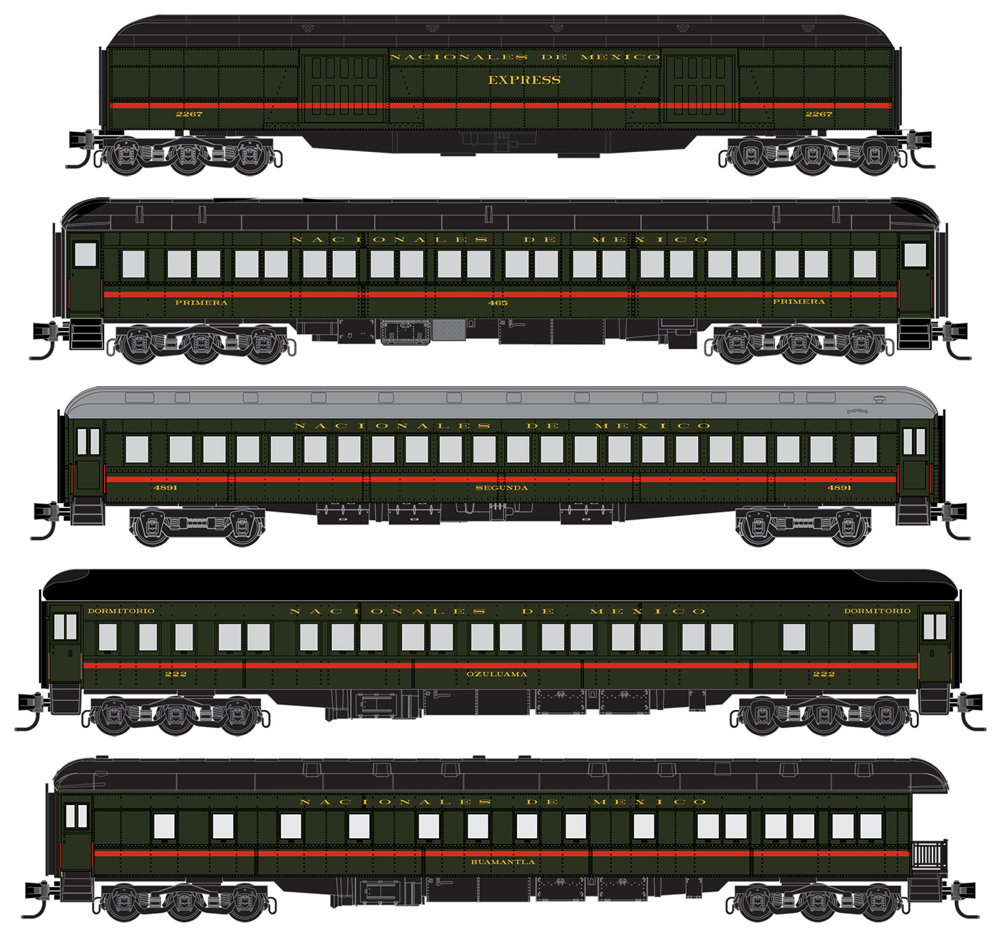 N Scale Micro Trains 993 01 990 Passenger Car Heavyweight