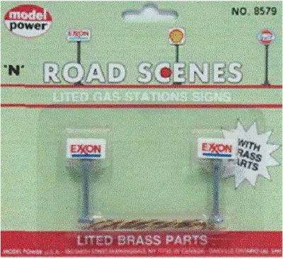 N Scale - Model Power - 8579 - Gas Station Signs - Exxon