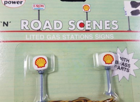N Scale - Model Power - 8580 - Gas Station Signs - Shell Oil